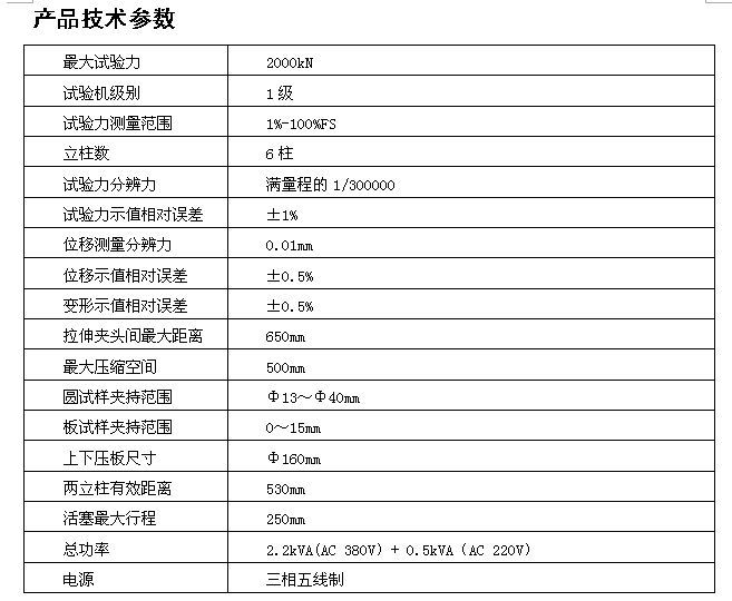 2000KN微機屏顯液壓萬能試驗機